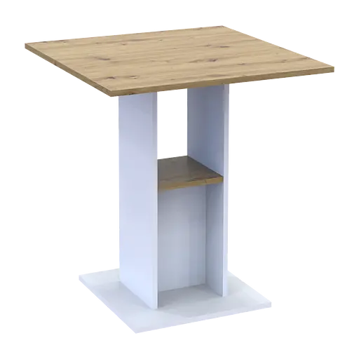 Стіловий стіл Doros Коуд Білий/Дуб Артізан 70х70х74 (41510131) - фото 3