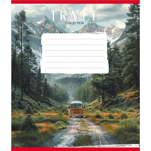 Зошит учнівський "Подорож на авто" Leader 036-570083K-4 в клітинку, 36 аркушів - фото 1