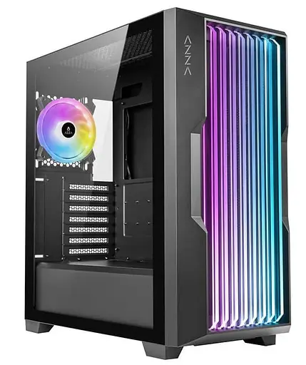 Корпус AZZA GUARDIAN GLASS черный (CSAZ-520BG) без блока питания - фото 1