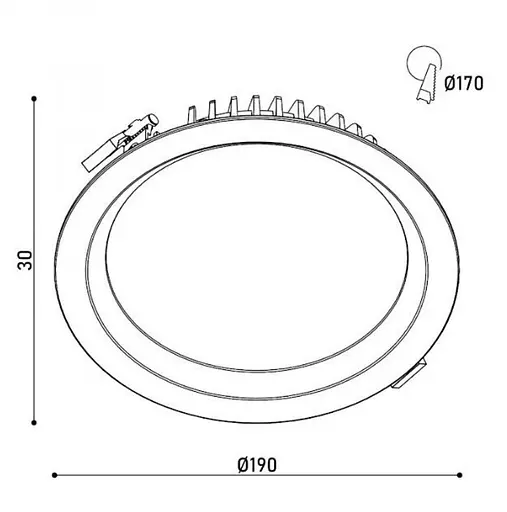 Світильник точковий Kloodi KD-DEEP190 20W CCT WH - фото 3