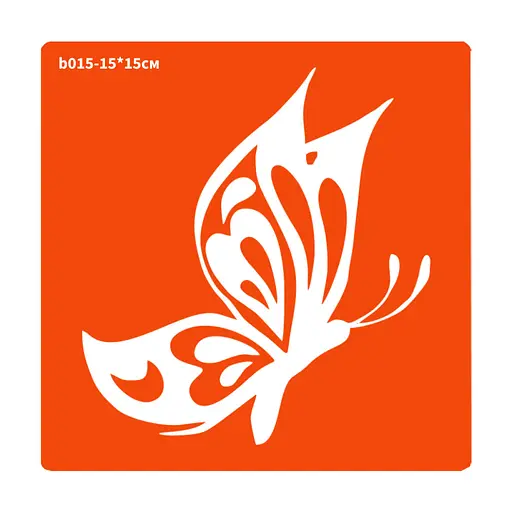 Трафарет для био-тату Бабочка Fresh Tattoo b015*15см, размер 15х15см - фото 1