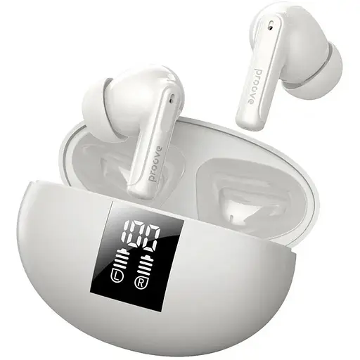 Навушники бездротові Proove Thunder Buds SE TWS with ANC (APP) білі