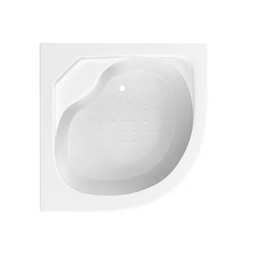 Душовий піддон RJ 90x90x45 см напівкруглий у комплекті з сифоном white 90RZ814 білий - фото 2