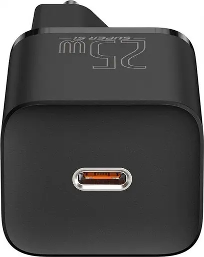 Мережевий зарядний пристрій Baseus Super Si Quick Charger with Mini Cable Type-C to Type-C 3A 25W EU Sets Чорний - фото 2