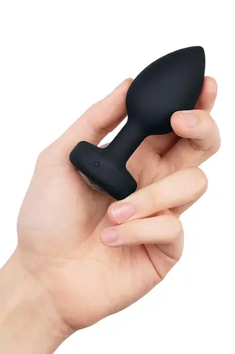 Анальная пробка B-Vibe Vibrating Jewel Plug M/L 10.5 см (черный) - фото 4