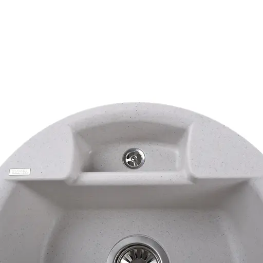 Гранитная мойка Globus Lux Guron жемчужный 480 мм, Серый - фото 4