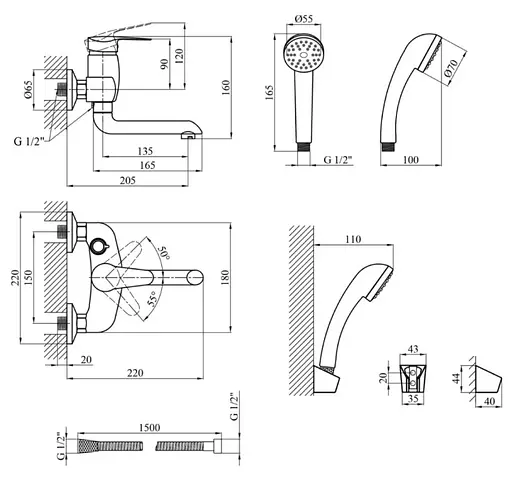 Смеситель для ванны Agua Sevilla-C061 (CV016444) - фото 8