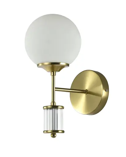 Бра, настінний світильник Edlin PL321163W-1 Amiria E27 1x12W IP20 латунний - фото 1