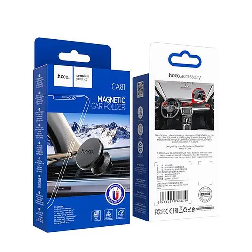 Автодержатель для телефона Hoco CA81 Ligue Air vent magnetic car holder черный - фото 2