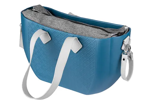 Сумка MyMia ручки эко-кожа, коврик, ремни для коляски, сине-серый Nuvita det0018666 - фото 6