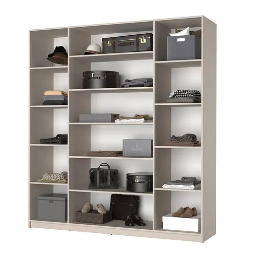 Шафа 4-дверна з антресоллю MebelStar Оскар ДСП BL-B, 4 додаткові полиці 200x52x260 см Дуб сонома (MBS-5107) - фото 2