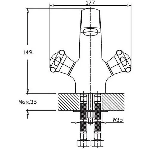 Змішувач для умивальника Haiba MEGA 161 (HB0749) - фото 2