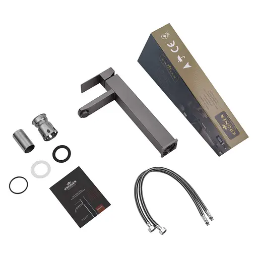 Змішувач для раковини Kroner KRP Edelstahl Kubus - PVD010-3 (CV035910) - фото 8