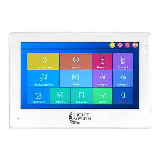 Видеодомофон 7" WiFi Tuya Light Vision SINGAPORE (AI) FHD White (82-00240)