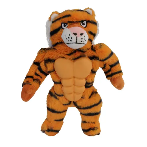 Іграшка для собак Camon тигр плюшевий з поліестеру та TPR з пищалкою 30 см (AH4166)