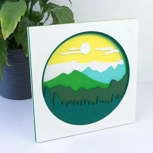 Набір картина 3D Rosa Talent Пейзаж Гори МДФ ґрунтоване 7 шарів 30х30 см  - фото 5