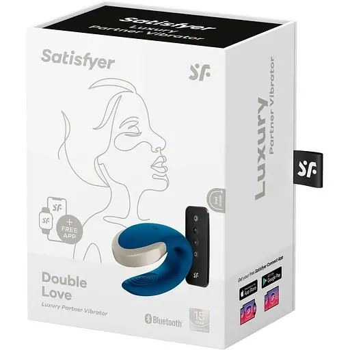 Смарт-вібратор для пар Satisfyer Double Love Синій - фото 7