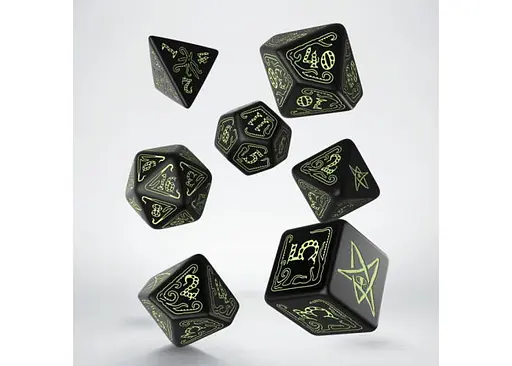 Набор кубиков Call of Cthulhu Black & glow-in-the-dark Dice Set , 7 шт. (SCTH07) - фото 2