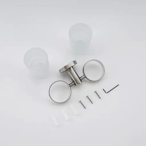 Склянка подвійна з тримачем Frap скло нержавіюча сталь F30108 1/20 хром - фото 4