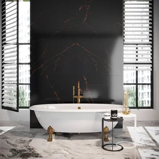 Ванна окремостояча матова Amdcon Olmpa 180x90 біла з литого каменю бронзові ніжки OLMPA_180_nzhk-br_MAT Білий матовий - фото 3