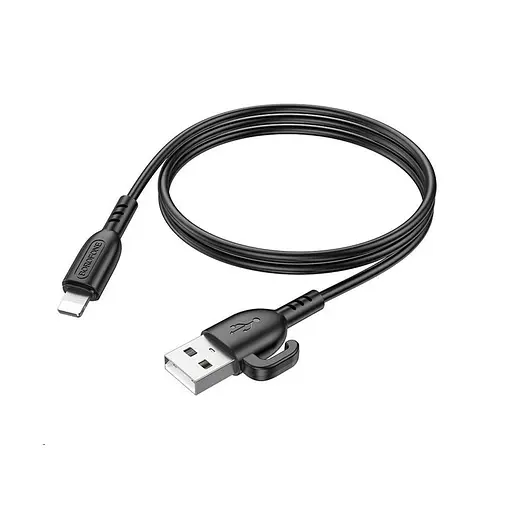 Кабель BOROFONE BX91 USB to iP 2.4A,1m, PVC, PVC connectors, Black - фото 1