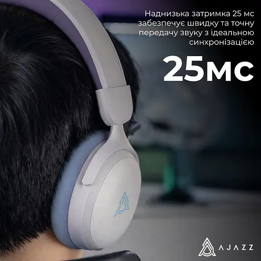 Наушники Ajazz AHM08 MAX 3-Mode White (AHM08-MAX-PWB) - фото 14