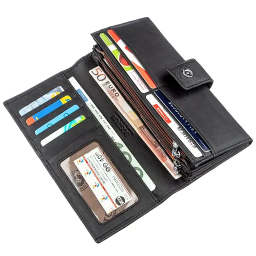 Кожаный женский кошелек Boston 18х9 см acs0015876 - фото 3