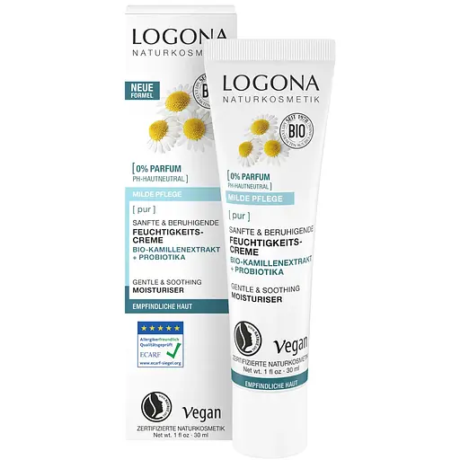 БИО-Крем для чувствительной кожи лица с ромашкой и пробиотиками Logona 30 мл - фото 1