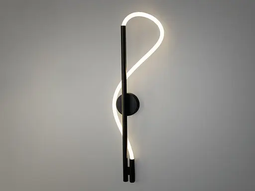 Светодиодный настенный светильник Мотузка, 14 Вт, черный - фото 3