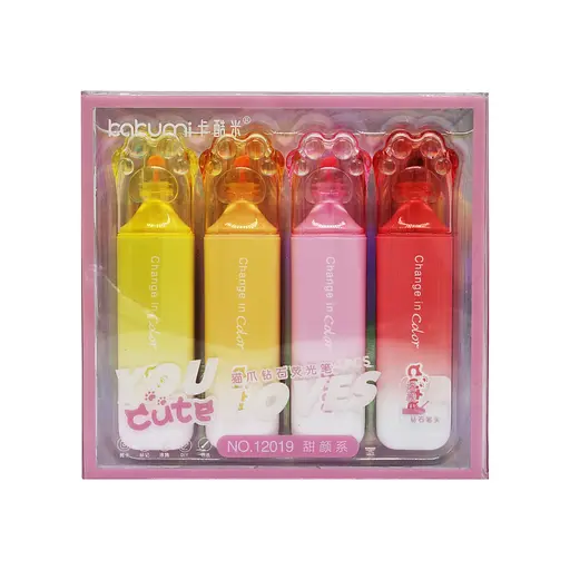 Набір фломастерів "Котяча лапка" Bambi 12019-H 4 кольори Вид 1 - фото 1