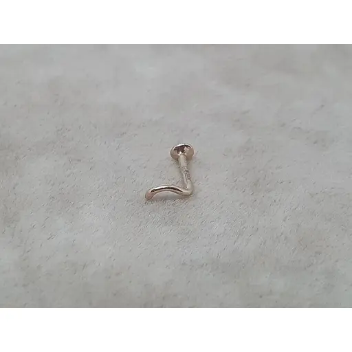 Золота сережка-пірсинг Favoritum в ніс. 310118_А - фото 3