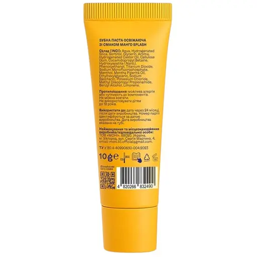 Зубная паста Splash освежающая со вкусом манго 10 г - фото 2