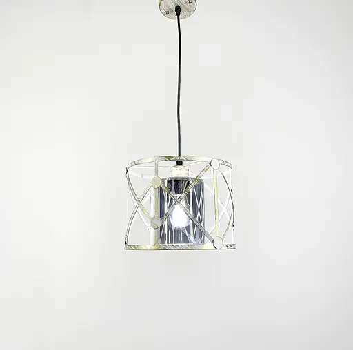 Світильник Loft в позолоченому круглому каркасі Line.F Колір плафона Графітовий - фото 4