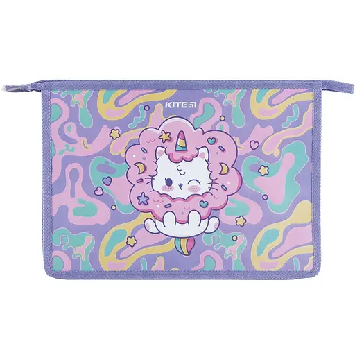 Папка на молнии Kite Rainbow Catcorn A4+ ( K24-428-1)
