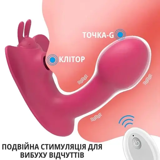 Вибратор-бабочка I’MCUM Bonnie Розовый (IM-KCD207) - фото 6