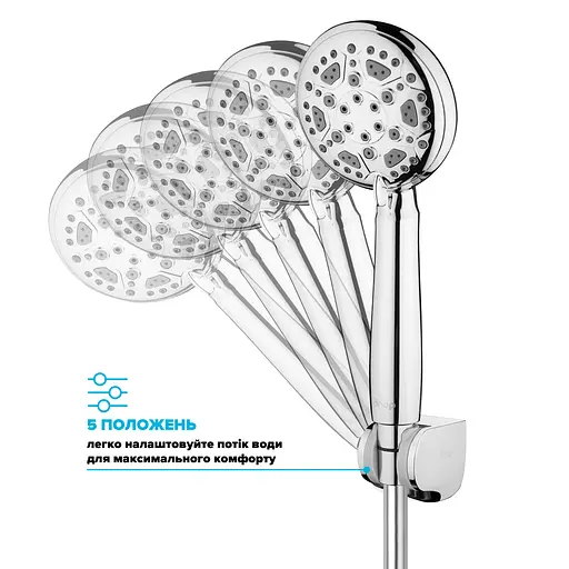 Душевой набор Drop MULTI100+SET (лейка для душа + шланг + крепление) - фото 8