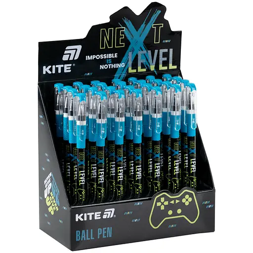 Набор ручек Kite Next Level 28 шт. шариковая синяя (K26-032-2) - фото 1