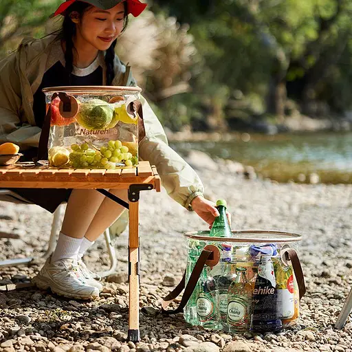 Складаний контейнер-відро для води Naturehike NH20SJ040 із ПВХ 20л (Прозоре) - фото 6