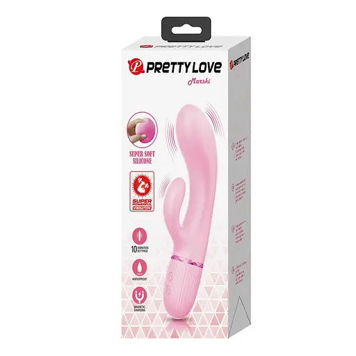 Вібратор-кролик Pretty Love Marski 18 см рожевий - фото 11