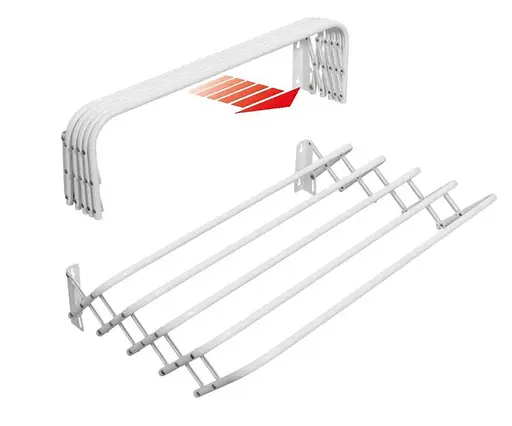 Сушилка для белья настенная Casa Si Towel Flex 5 White (CS92196X10) (DAS302385) - фото 3