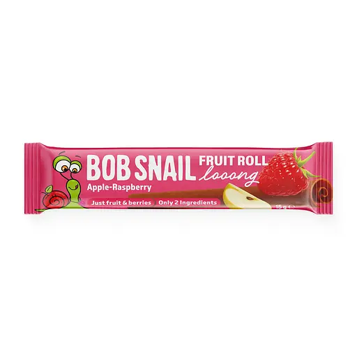 Натуральна фруктово-ягідна цукерка Bob Snail Fruit Roll Looong яблучно-малинова 15 г 