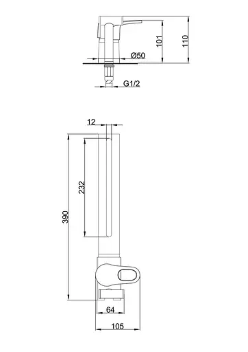 Гігієнічний душ з приставкою для унітазу Frap F1250-2 хром, Хром - фото 7