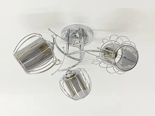 Стельова люстра на 3 плафони 91187B/3 хром