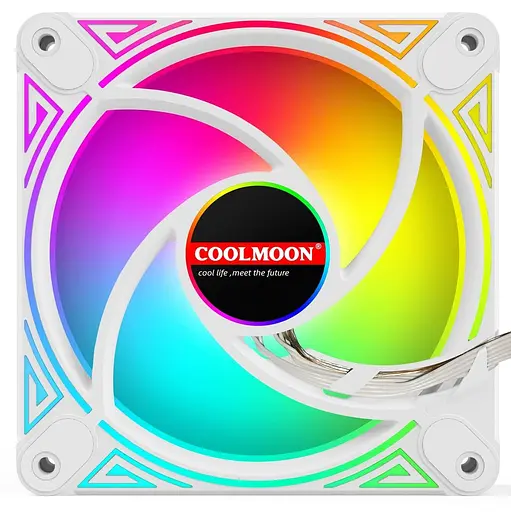 Вентилятор Coolmoon 120мм CM-DM1-W Reverse (CM-DM1-W-R) White - фото 9