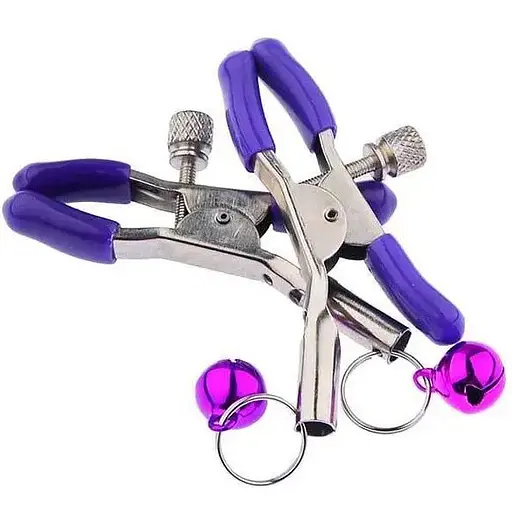 Затискачі для сосків з дзвіночком якісна іграшка фіолетовий K0217-4