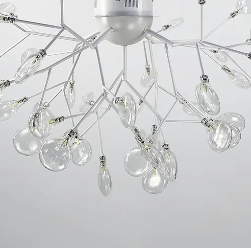 Каскадная потолочная люстра на 36 плафонов в белом Line.F Цвет плафона Прозрачный - фото 4
