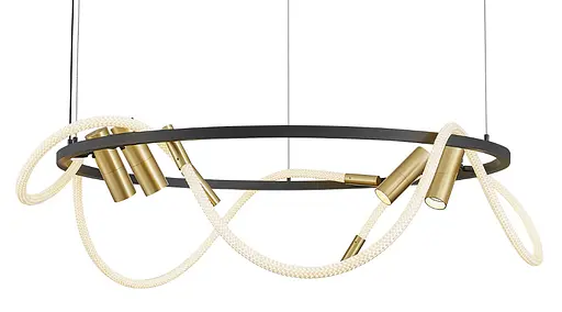 Люстра подвесная светодиодная VALESO THD63815-5 36W - фото 3