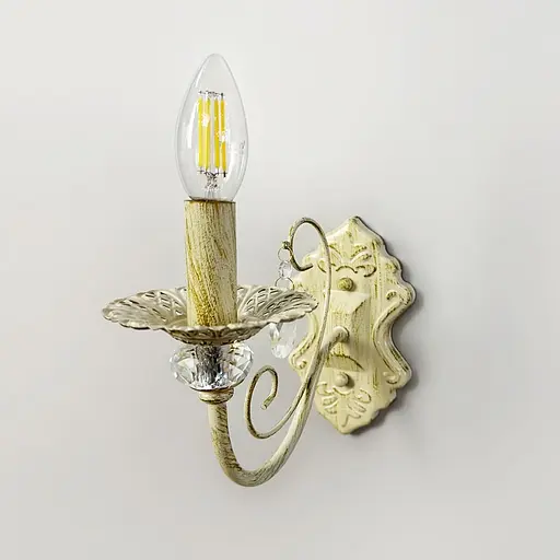 Бра-свічка Line F у білому корпусі 23х11 см Арт. 6091/1 A  - фото 1