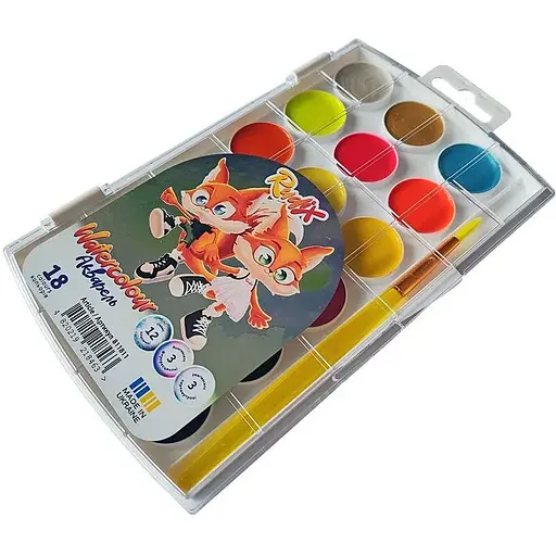 Набір акварельних фарб Rudix 32 кольори з пензлем - фото 3