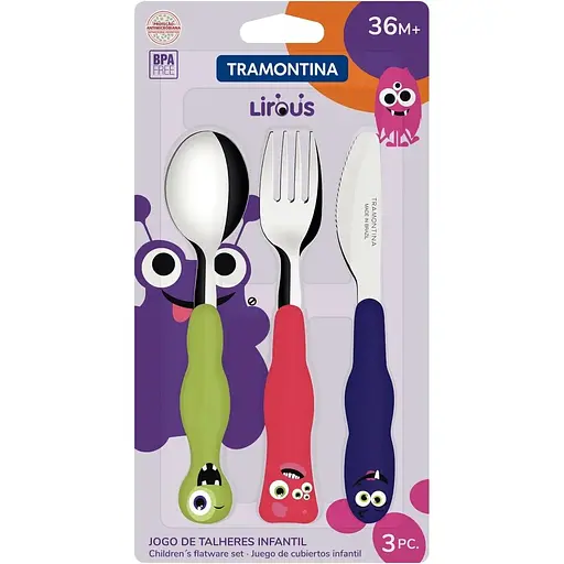 Набір дитячих столових приборів Tramontina Baby Lirous 3 предмети (23797/910)